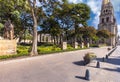 Statues in front of the landmark Guadalajara Central Basilica Cathedral, Cathedral of the Assumption of Our Lady in