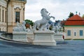 Statues in garden of Belvedere palace, Vienna, Austria Royalty Free Stock Photo