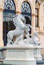 Statues in garden of Belvedere palace, Vienna, Austria Royalty Free Stock Photo