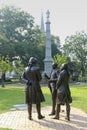 Statues of General George Washington and Colonel Alexander Hamilton and the Marquis De Lafayette at Morristown, NJ