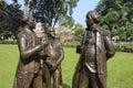 Statues of General George Washington and Colonel Alexander Hamilton and the Marquis De Lafayette at Morristown, NJ