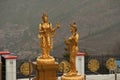 Statues of Godess Tara, Thimpu, Bhutan Royalty Free Stock Photo