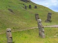 Statues of gods of Easter Island Royalty Free Stock Photo