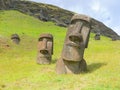 Statues of gods of Easter Island Royalty Free Stock Photo