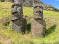Statues of gods of Easter Island Royalty Free Stock Photo