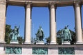 Statues Heroes' square Budapest Royalty Free Stock Photo