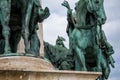 Statues in Heroes Square Budapest Royalty Free Stock Photo