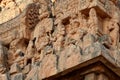 Statues of Hindu God. Sculptures of God idols carved in the walls of ancient Brihadeeswarar temple in Thanjavur, Tamilnadu. Royalty Free Stock Photo