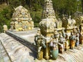 Statues on Hindu temple in Sri Lanka Royalty Free Stock Photo