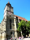 Statues of Honterus in the front of Black Church in Brasov (Kronstadt), Transilvania, Romania