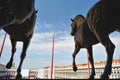 Statues of horses of the St. Mark's cathedral.