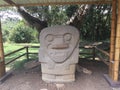 Statues, the Idols of San Augustin - Archaeological Park in San Royalty Free Stock Photo