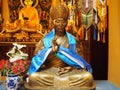 statues in the interior of a Buddhist temple Royalty Free Stock Photo