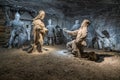 Statues in Janowice Chamber in Wieliczka Salt Mine museum in Wieliczka, Poland Royalty Free Stock Photo