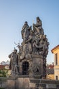 Statues of John of Matha, Felix of Valois and Saint Ivan at Charles Bridge - Prague, Czech Republic