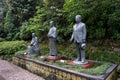 The statues of Kanazawa's three great literary