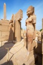 Statues in Karnak Temple. Luxor, Egypt Royalty Free Stock Photo