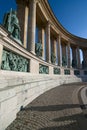 Statues of kings in the Heroes square, Budapest Royalty Free Stock Photo