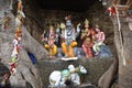 Statues at Koneswaram Hindu Temple in Trincomalee, Sri Lanka Royalty Free Stock Photo