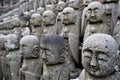 Statues of Ksitigarbha bodhisattva Jizo at Hasedera Temple, Hase-dera, Kamakura, Japan Royalty Free Stock Photo