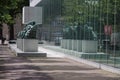 Statues of lawyers in front of the Supreme Court building in The Hague Royalty Free Stock Photo