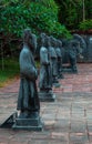 statues of the Mandarins and a horse and an elephant in Hue Vietnam