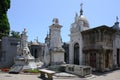 Tombs and statues on La Recoleta Cemetery, Buenos Aires. Argentina Royalty Free Stock Photo