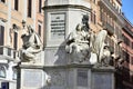 Statues of Moses and King David - details of the basement of the Column of the Immaculate Conception in Rome, Italy