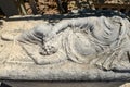 Statues on the museum at ancient Corinth, Greece Royalty Free Stock Photo