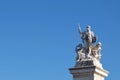 Statues of National monument of Victor Emmanuel II Monumento Nazionale a Vittorio Emanuele II also known as Altar of the Fatherl Royalty Free Stock Photo