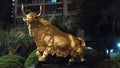 Statue of Taurus in Shanghai Street View