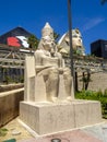 Statues outside the famous Luxor Hotel