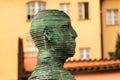 Statues Outside Franz Kafka Museum In Prague