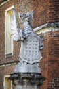 Statues outside Hampton Court Palace. London, Uk - May 11, 2018