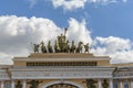 Statues over Arch of the General Staff on Palace Square