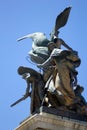 Statues of palazo Vittorio Emanuele Royalty Free Stock Photo