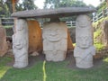 3 statues in the park of San Augustin Royalty Free Stock Photo