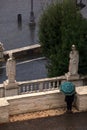 Statues of Piazza del popolo, Rome Royalty Free Stock Photo