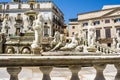 Statues in Piazza Pretoria, Square of Shame at Palermo, Sicily Royalty Free Stock Photo
