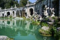 statues and pond in the vast gardens of Caserta Palace