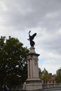 Statues on the Ponte Vittorio Emmanuele II - Rome, Italy Royalty Free Stock Photo