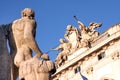 Statues of Quirinal Palace Rome Italy