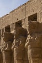 Statues of Ramses II. Egypt, Luxor - Karnak Temple Royalty Free Stock Photo