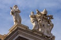 Statues on the roof of the Cathedral of St. Paul Royalty Free Stock Photo