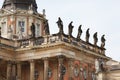 Statues on the roof of New Palace Sanssouci Royalty Free Stock Photo
