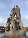 Statues of Saint Cyril and Methodius, on the Charles Bridge in Prague, Czech Republic