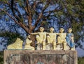 Statues of saint Dnyaneshwar and his brothers and sister with saint Changdev Royalty Free Stock Photo