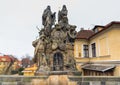 Prague, Czech Republic. Statues Of Saints On The Charles Bridge
