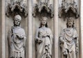 Statues of Saints on the portal of the Basilica of Saint Clotilde in Paris