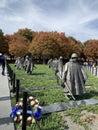 Statues of soldiers at the Korean War Memorial in Washington D.C.